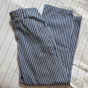 Vintage lizwear 80s 100% Cotton Striped Jeans